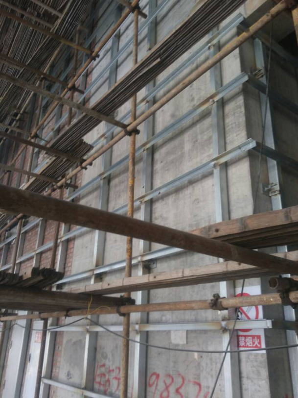 朗天通訊，室內(nèi)裝修工程，墻面處理